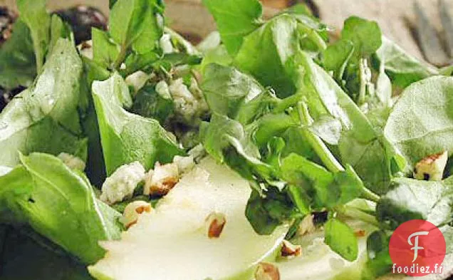 Salade de Cresson-Bibb aux Pommes et au Fromage Bleu