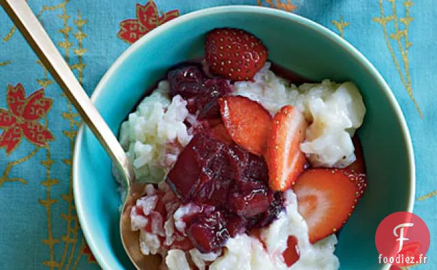 Risotto de Porto Rubis et Rhubarbe aux Fraises Sucrées