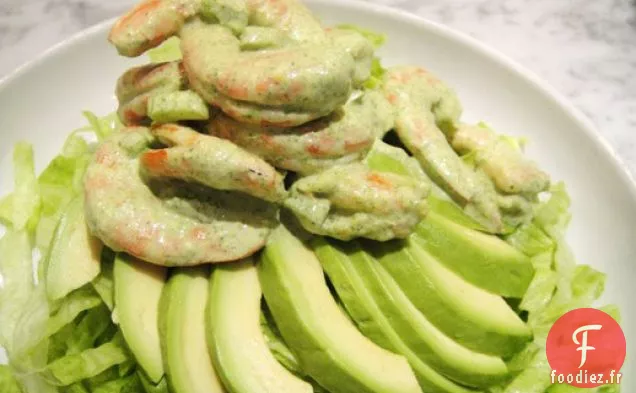 Cuisinez le livre: Salade de Crevettes et d'avocat Sky Terrace