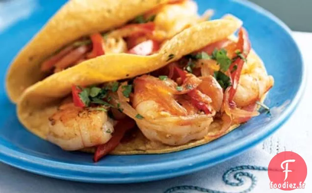 Fajitas aux Crevettes Tomatillos