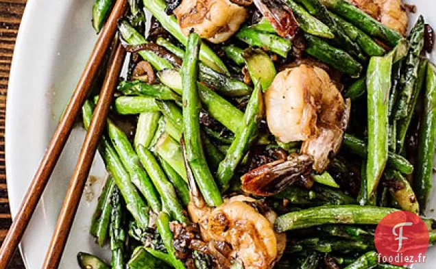 Sauté de Crevettes aux Asperges