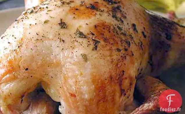 Poulet Entier Saumuré au Citron Et à l'Estragon