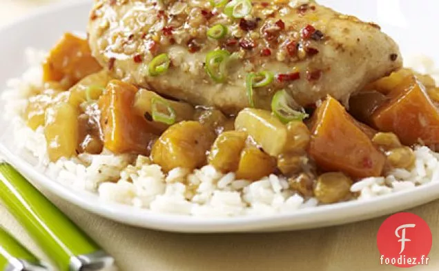 Poulet au Gingembre Au Sésame Doré à la Mijoteuse