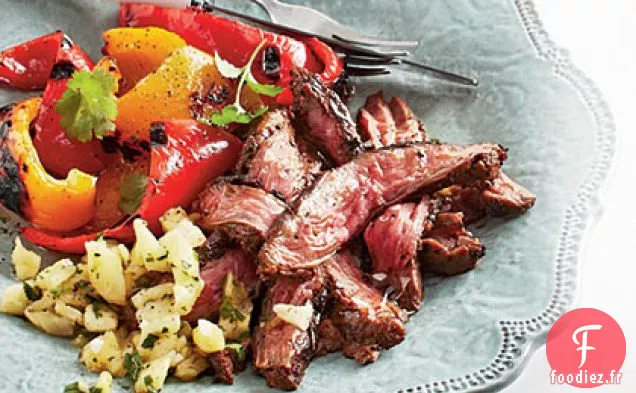 Steak de Jupe Frotté à l'Espresso avec Chimichurri à l'ananas
