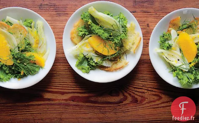 Salade de Fenouil et d'Orange avec Vinaigrette Citron-Gingembre