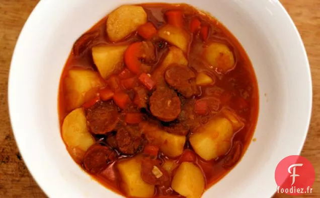 Dîner ce soir: Patatas Riojanas (Pommes de terre au Chorizo)