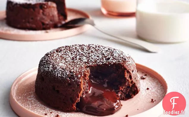 Gâteaux au Chocolat Noir Fondus