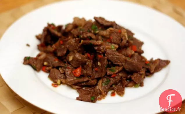 Dîner ce soir: Bœuf du Hunan au Cumin