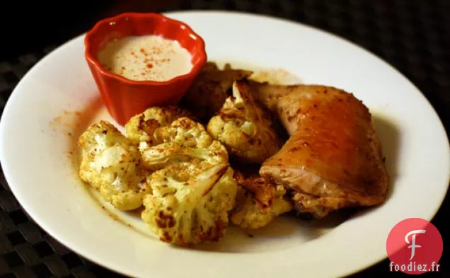 Dîner ce soir: Poulet au Chou-Fleur Rôti et Sauce Tahini