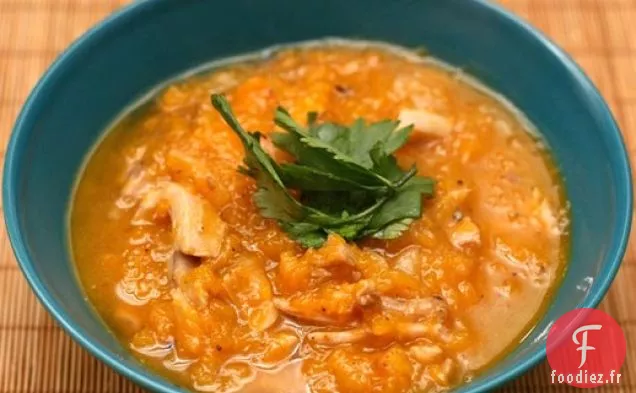 Dîner Ce soir: Soupe de Poulet Rôti et Courge Musquée
