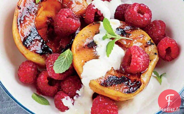 Pêches Grillées à la Crème de Miel