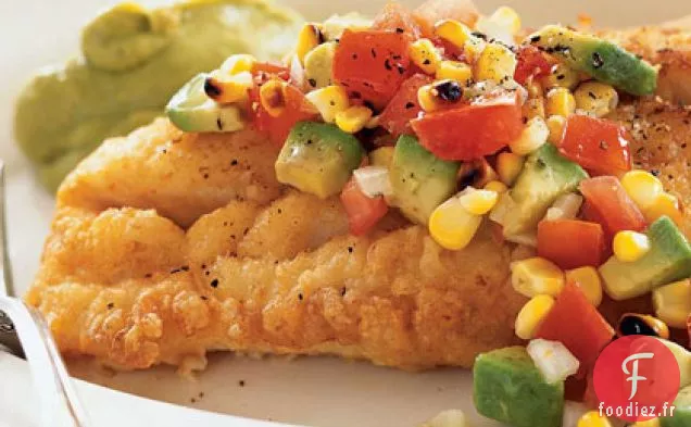 Pescado con Aguacate Enchipotlado (Poisson à l'Avocat Chipotle)