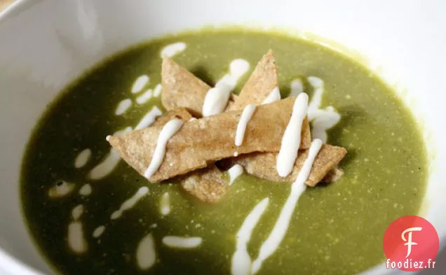 Dîner Ce Soir: Crema De Chile Poblano (Soupe de Poblano au Chili Rôtie)