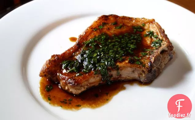 Dîner Ce soir: Côtelettes de Porc avec Glaçage à la Menthe Julep