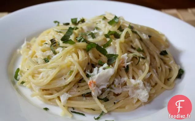 Dîner ce soir: Spaghetti au Crabe, Chili et Menthe