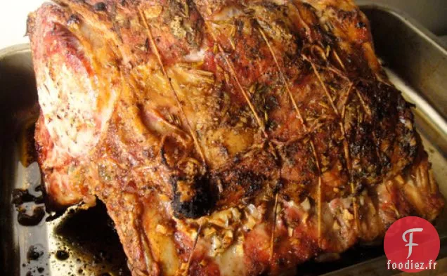Livre de cuisine: Rôti de Côte de Porc au Romarin et à la Sauge