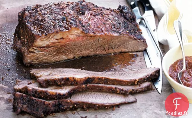 Poitrine Grillée du Sud-Ouest avec Sauce au Chili Ancho