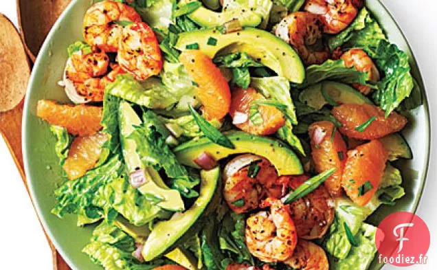 Salade de Crevettes, Avocat et Pamplemousse