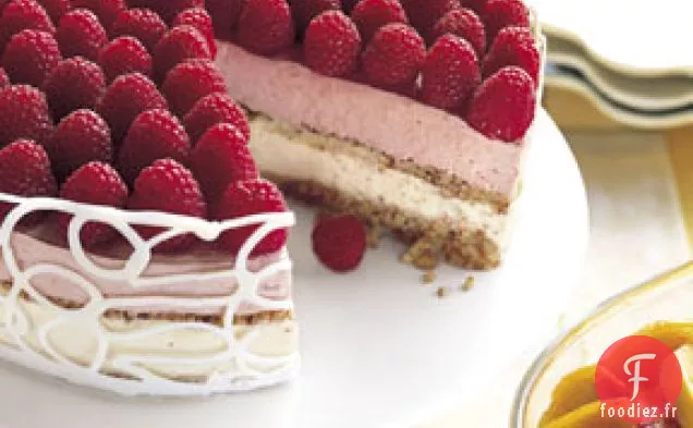 Gâteau Parfait à la Framboise et à la Pêche