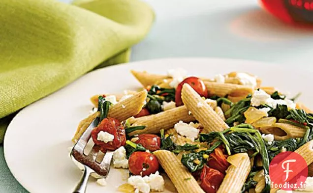 Penne Aux Épinards et à la Feta