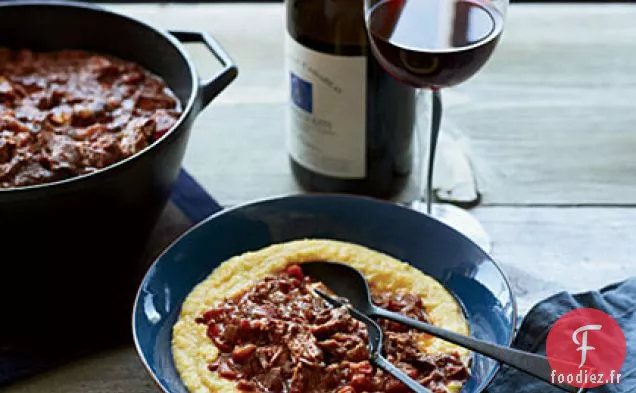 Sauce Au Jarret De Bœuf Sur Polenta
