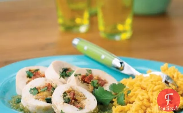 Poulet Farci au Chorizo et à la Banane Plantain