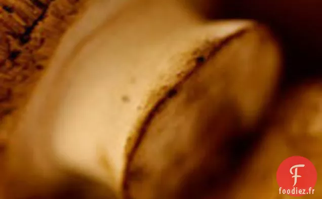 Dîner ce soir: Champignons Cremini avec Purée de Ciboulette et Pâtes