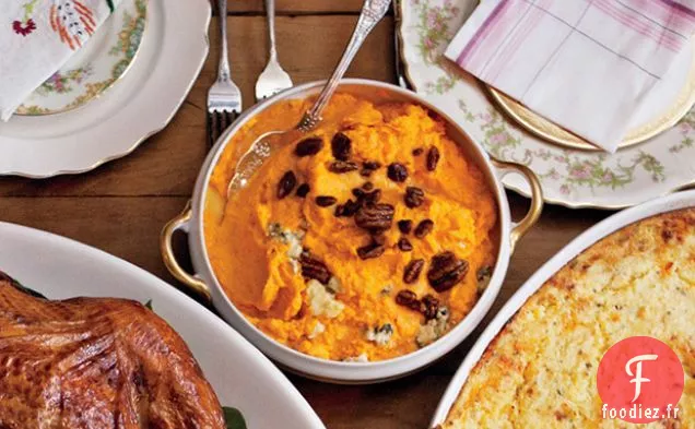 Patates Douces au Fromage Bleu et Pacanes