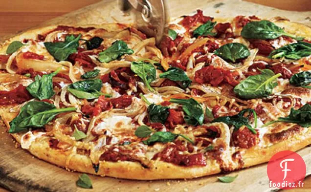 Pizza aux Épinards et aux Oignons