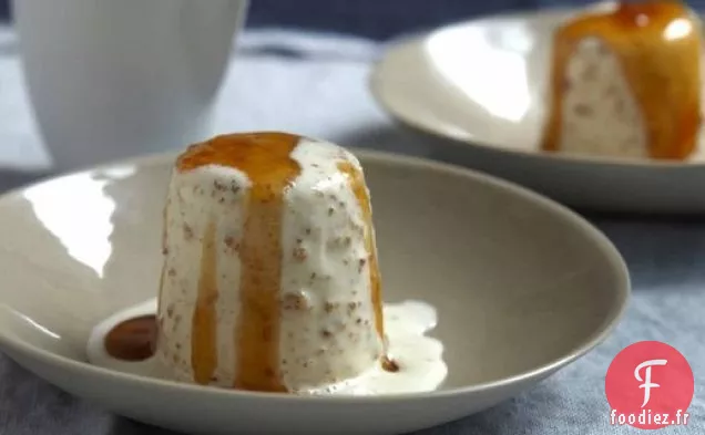 Semifreddo Double Amaretto avec Sauce Dorée Brillante