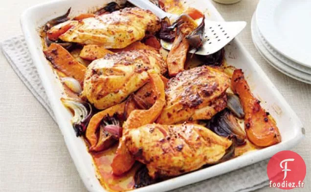 Traybake au poulet Harissa