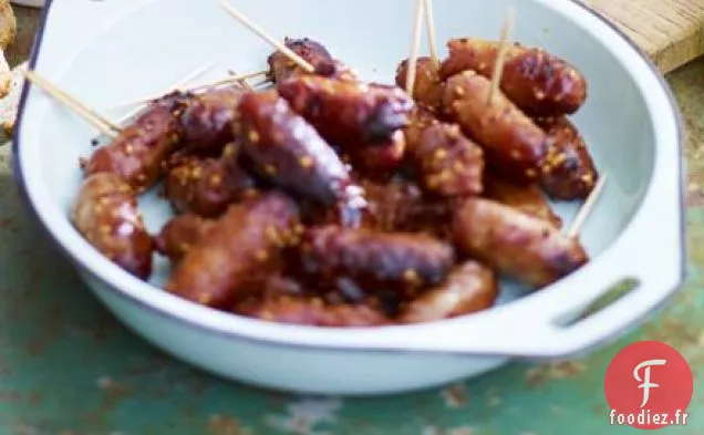 Saucisses de hoisin collantes