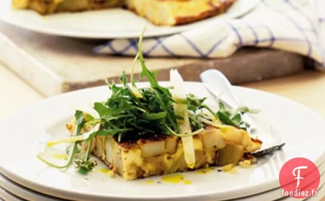 Tortilla à la roquette et au parmesan