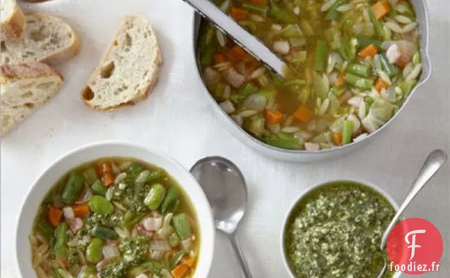 Minestrone de haricots verts