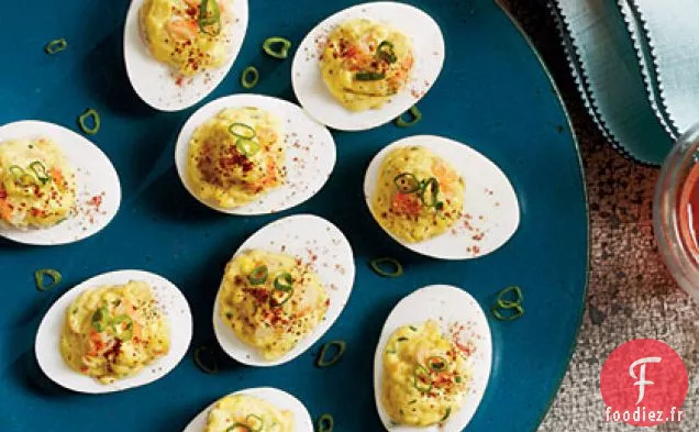 Crevettes Rémoulade Œufs Brouillés