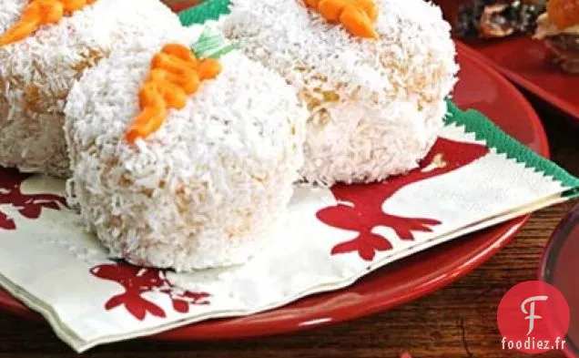Muffins aux carottes boule de neige de Rudolph
