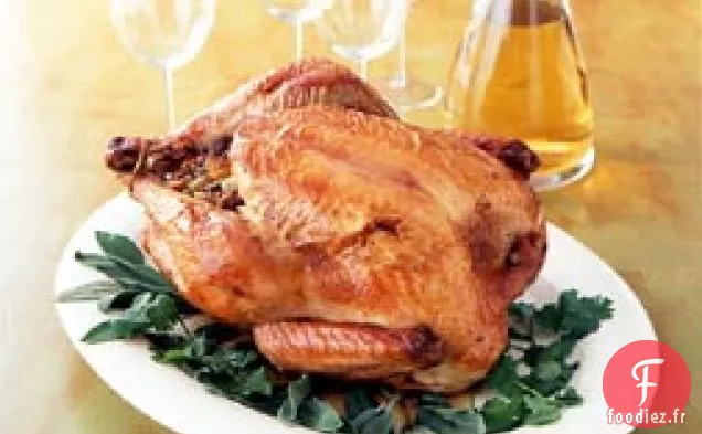 Dinde Sauvage Rôtie au Pain de Maïs Bleu - Farce aux Crevettes