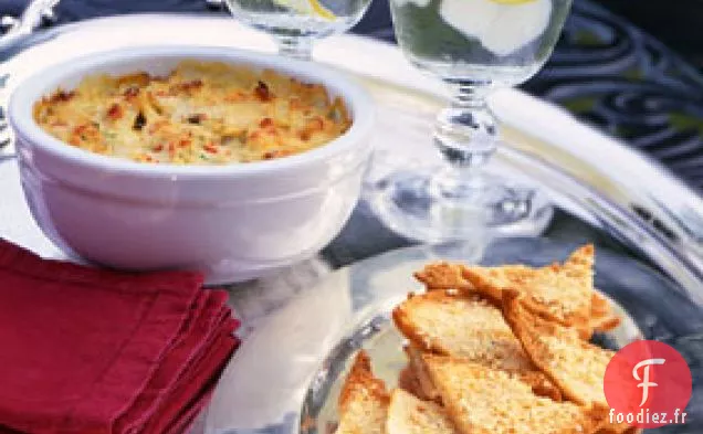 Trempette Chaude au Crabe et à l'Artichaut