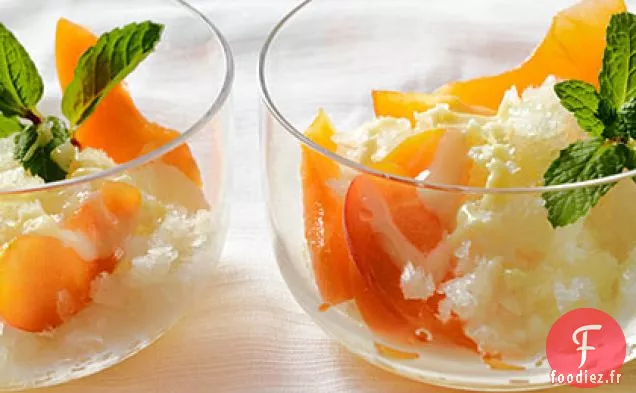Glace Pilée au Gingembre aux Abricots et au Lait Concentré Sucré