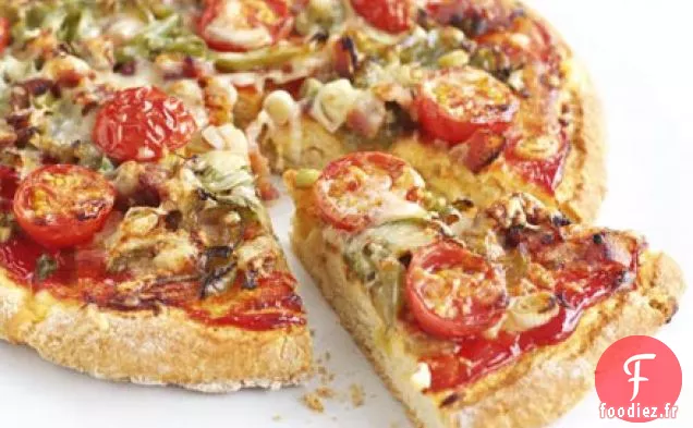 Pizza scone au fromage et au bacon