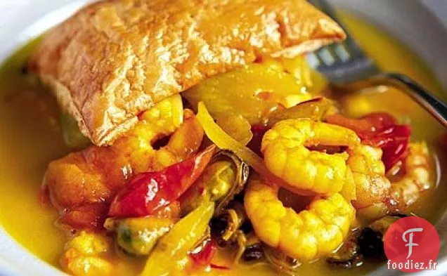 Tartes aux crevettes et aux moules