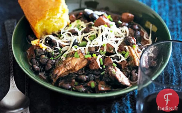 Chili aux Haricots Noirs au Whisky et au Triple Porc