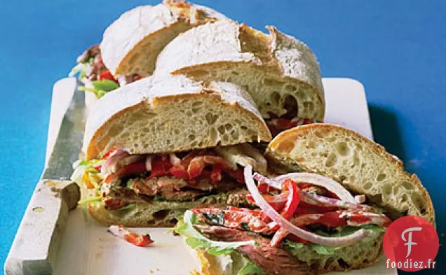 Sandwichs au Steak Hanger avec Mayo Chili-Lime
