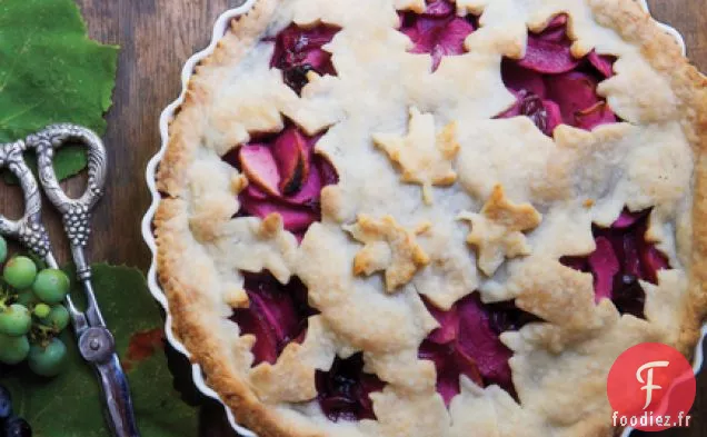 Tarte aux Raisins et aux Pommes