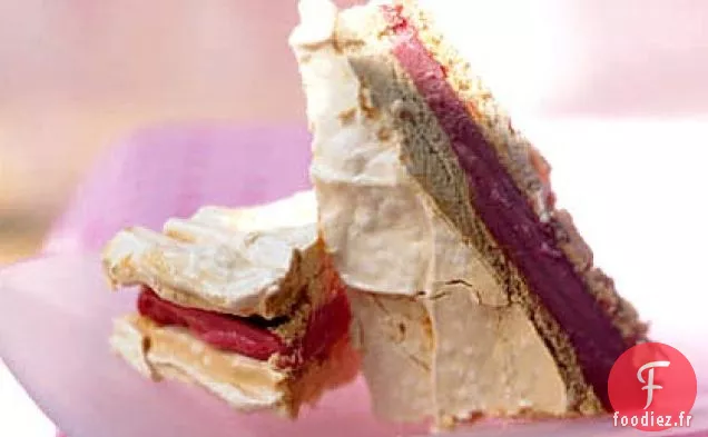 Sandwichs au Sorbet à la Framboise et à la Meringue
