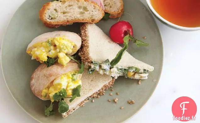 Salade D'Œufs Au Curry En Mini Pitas