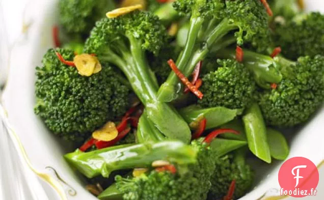 Brocoli au piment et ail croustillant
