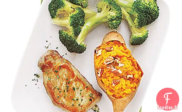 Patates Douces Cuites deux Fois avec Côtelettes de Porc