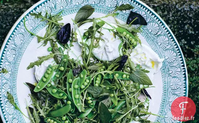 Salade de Pois cassés à la Burrata