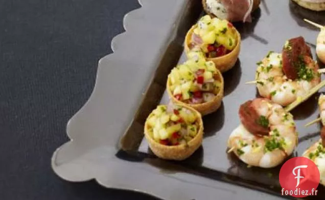 Tasses thaïlandaises à la mangue, au piment et au citron vert